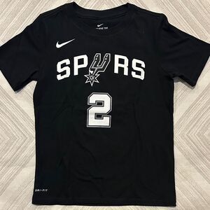 Nike Dri-Fit Kids Kawhi Leonard Black #2 Spurs T-Shirt Size Small